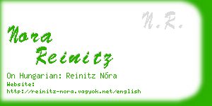 nora reinitz business card