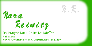 nora reinitz business card